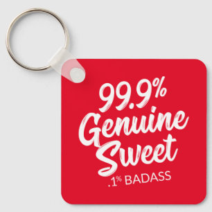 99,9 % Äkta, Sverige, 1 % Badass Keychain Nyckelring