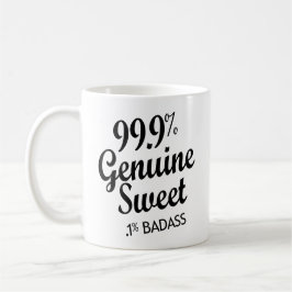 99,9 % Äkta, svett, 1 % Badass (2) Kaffemugg