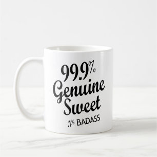 99,9 % Äkta, svett, 1 % Badass (2) Kaffemugg