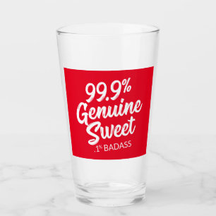 99,9 % Äkta, svett 1 % badass Glaskopp