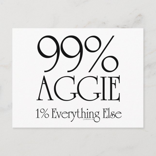99 % Aggie Vykort (Framsida)
