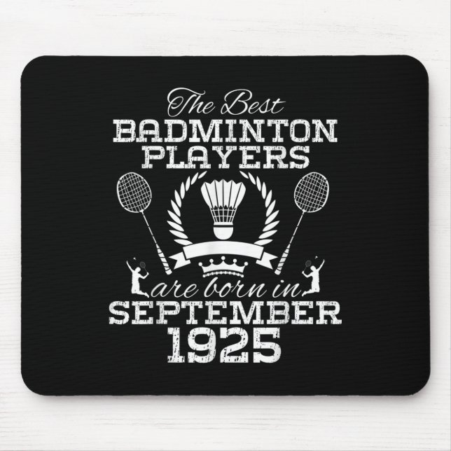 99 år födelsedag i september 1925 Bästa Badmin Musmatta (Framsidan)