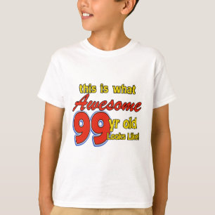 99 ÅR GAMMALA FÖDELSEDAGDESIGNER TEE SHIRT