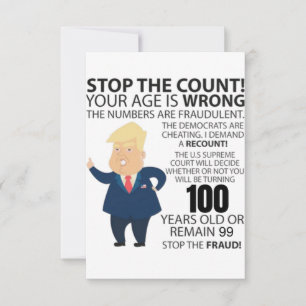 99 år Trump Grattis på födelsedagen nuent Funny