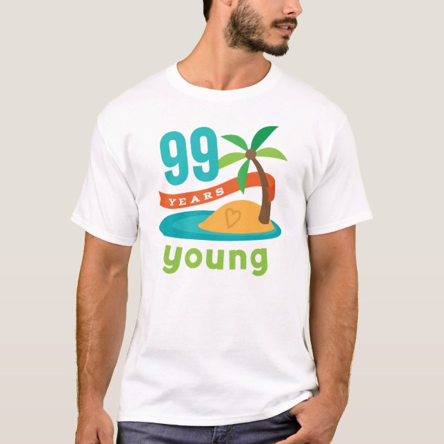 99 år ung födelsedaggåva tee shirt (Framsida)