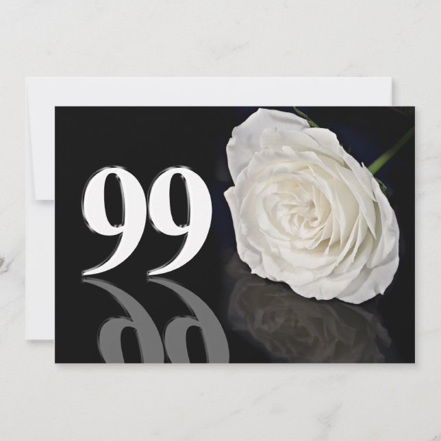 99-åriga födelsedagsfest inbjudan (Framsida)