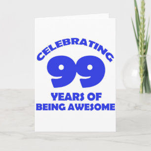99-åriga födelsedagsformgivningar kort