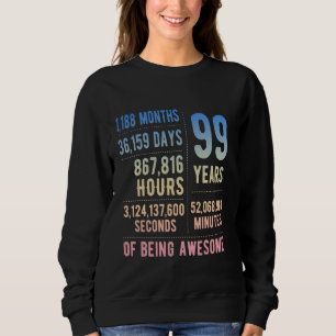 99-årsdag män kvinnor rolig 99 år gammal t shirt