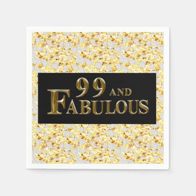 99-årsdag  pappersservett (Framsidan)