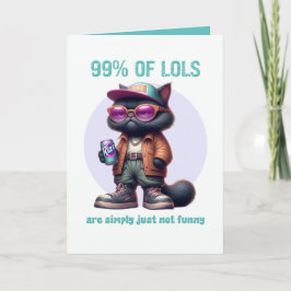 99% av LOLs Roliga Gen Z Svart Katt Humor Kort
