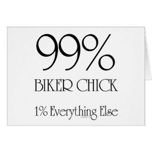 99% bikerchick hälsningskort