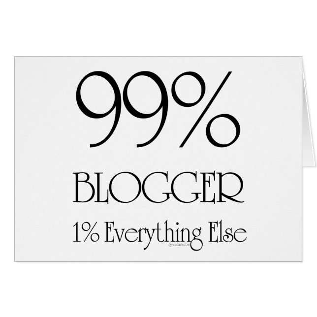 99% bloggare hälsningskort (Framsidan Horizontal)