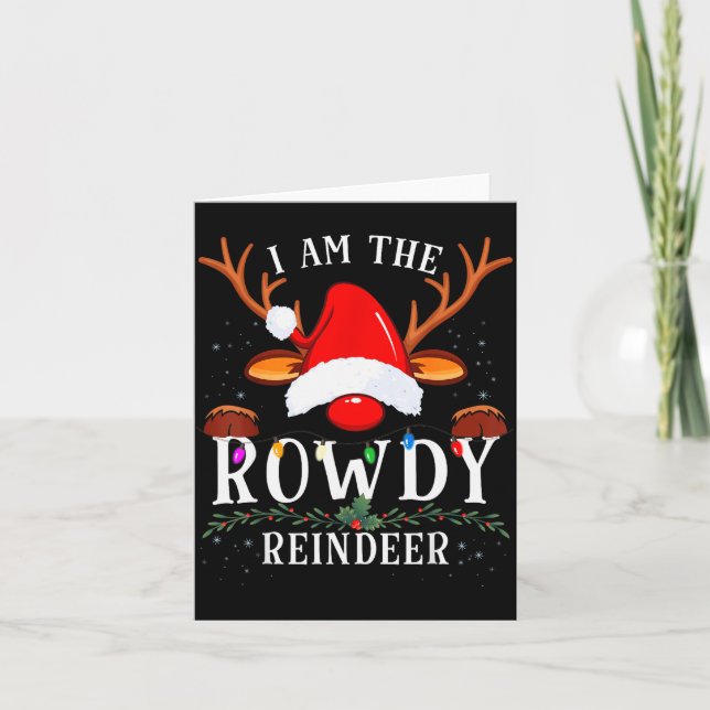 99 Christmas Reindeer Costume Party - I Am The Row Kort (Framsida)