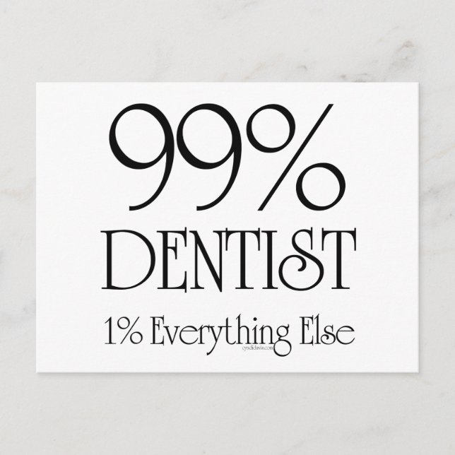 99 % dentist vykort (Framsida)
