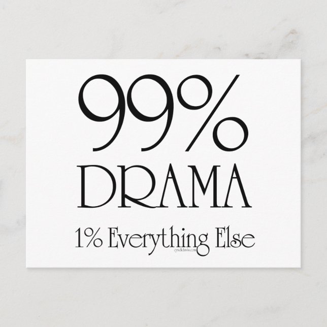 99 % Drama Vykort (Framsida)