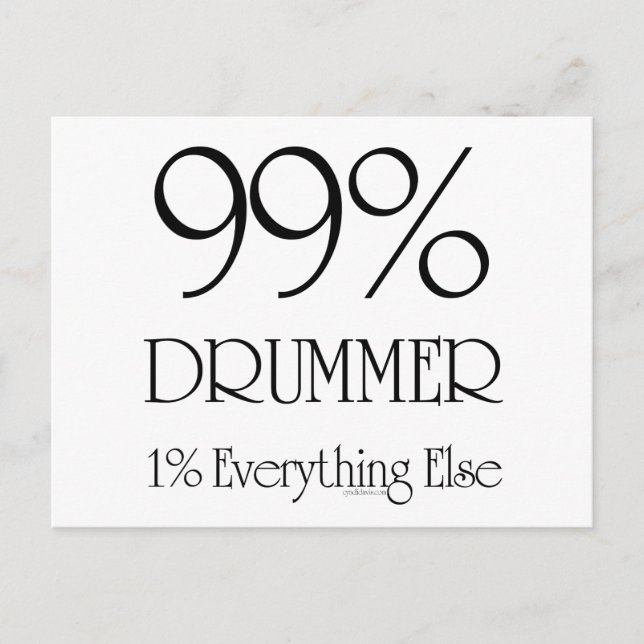 99 % Drummer Vykort (Framsida)