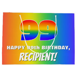 99:e födelsedag: färgfull, Roligt Rainbow Mönster