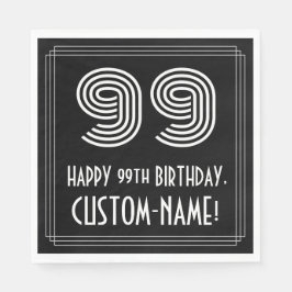 99:e födelsedagen: Art Deco Inspired Titta "99" + Pappersservett