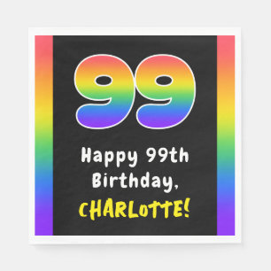 99:e födelsedagen: Rainbow Spectrum nr 99, anpassa Pappersservett
