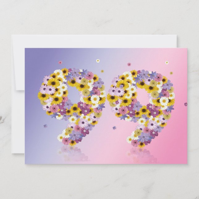 99:e Födelsedagsfesten, med flytande brev Inbjudningar (Framsida)