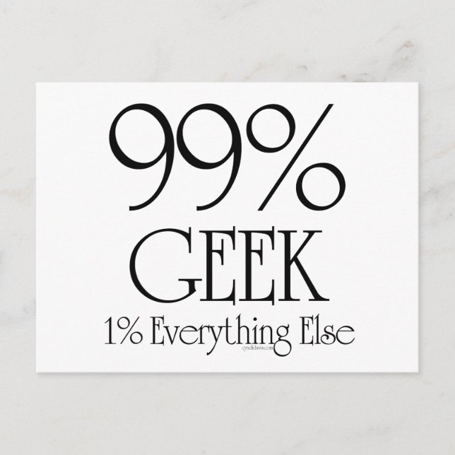 99 % Geek Vykort (Framsida)