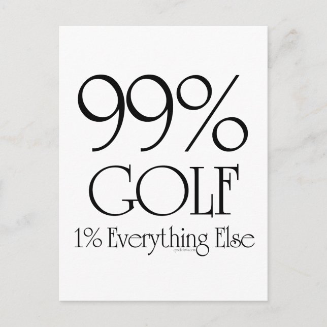 99 % Golf Vykort (Framsida)