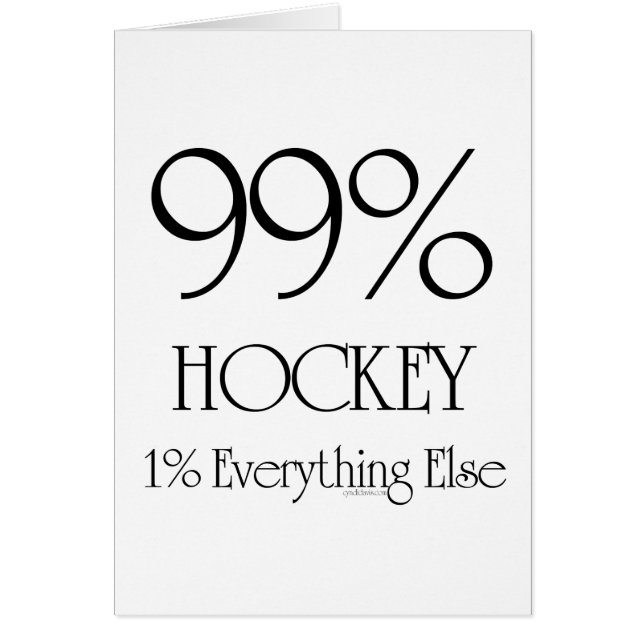 99% hockey hälsningskort (Framsidan)