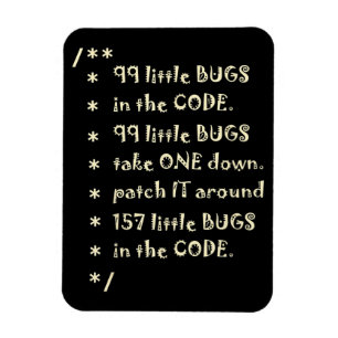 99 Kryp i Software av koden Funny Ingenjör Tester Magnet