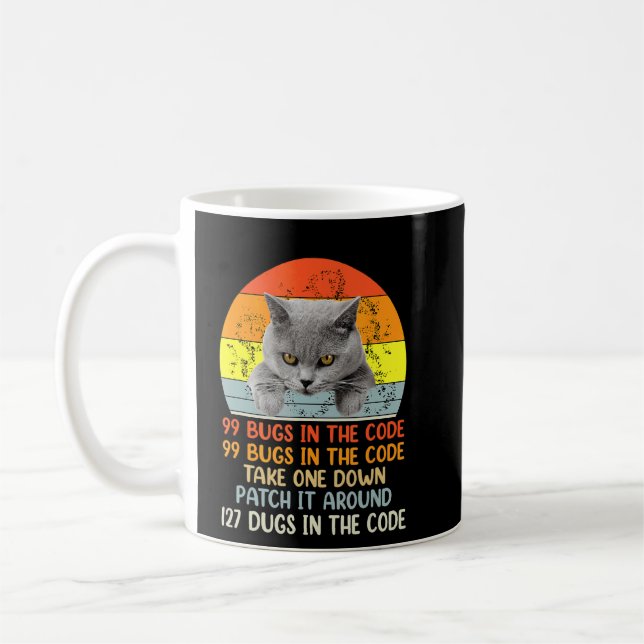 99 lilla Kryp i katt Kaffemugg (Vänster)