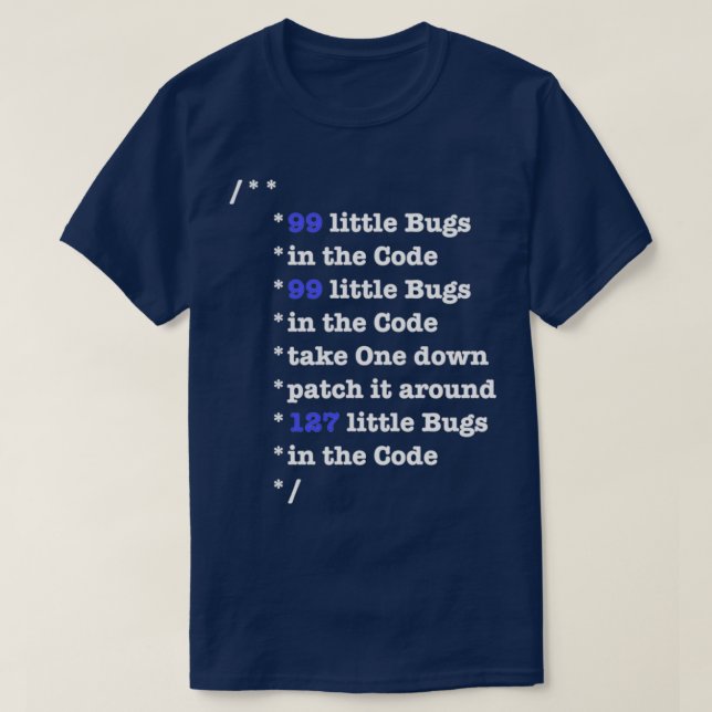99 lilla Kryp i kodexen T Shirt (Design framsida)