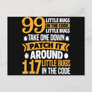 99 Little Kryp in Code Väg IT 117 Kryp Programer Helg Vykort