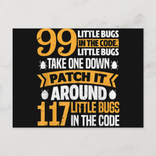 99 Little Kryp in Code Väg IT 117 Kryp Programer Inbjudan Vykort