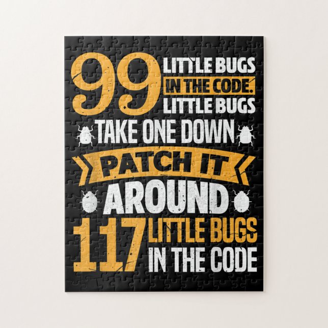 99 Little Kryp in Code Väg IT 117 Kryp Programer Pussel (Vertikal)