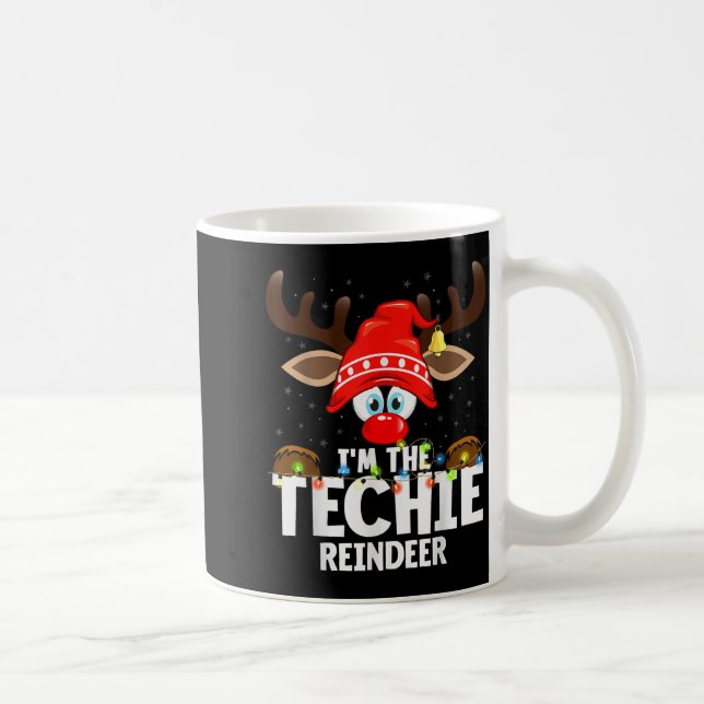 99 Matching Christmas Reindeer - I'm The Techie -  Kaffemugg (Höger)
