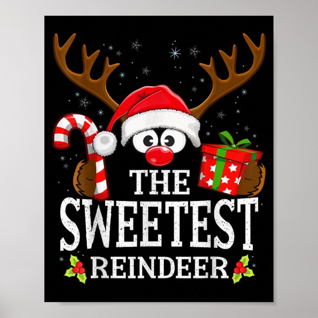 99 Matching Christmas Reindeer Squad - Black Chris Poster (Framsidan)