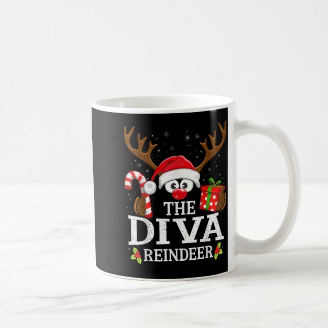 99 Matching Christmas Reindeer Squad Uni-kids Chri Kaffemugg (Höger)