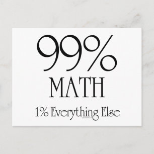 99 % matematik vykort
