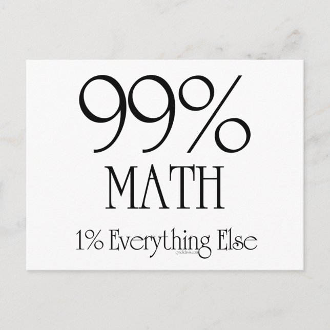 99 % matematik vykort (Framsida)