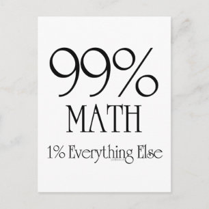 99 % matematik vykort