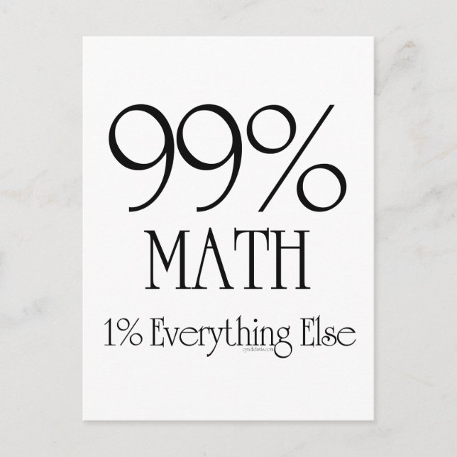 99 % matematik vykort (Framsida)