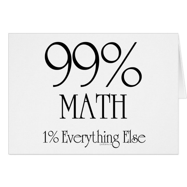 99% Math Hälsningskort (Framsidan Horizontal)