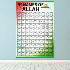 99 NAMN ALLAH CANVASTRYCK