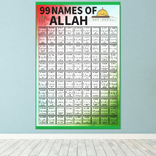 99 NAMN ALLAH CANVASTRYCK
