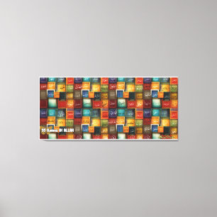 99 namn Allah Canvastryck