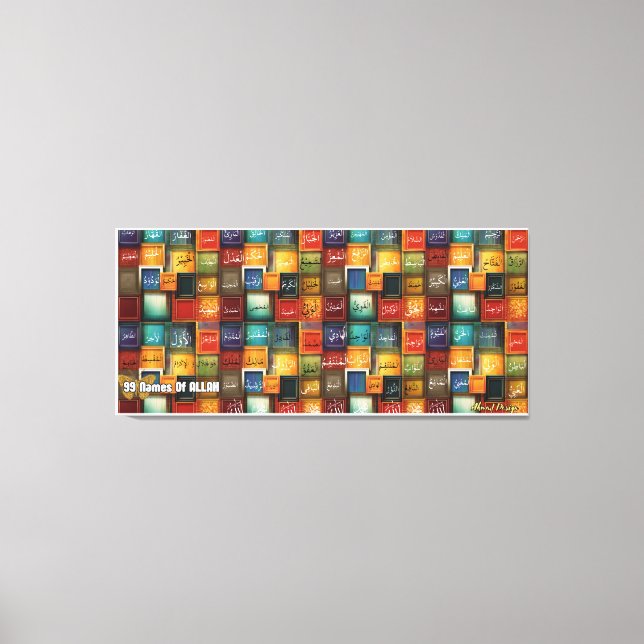 99 namn Allah Canvastryck (Framsida)