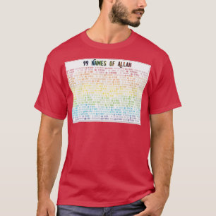 99 Namn av Allah Asma ul Husna Poster T Shirt