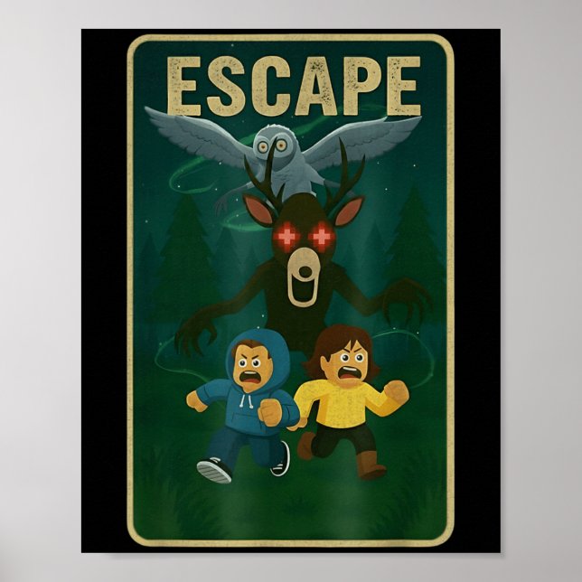 99 Nätter Halloween Spelare Hjort I Skogen Rolig Poster (Framsidan)