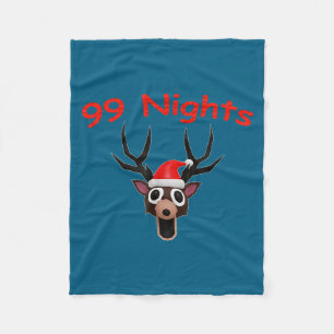 99 Nätter Julhjort Gamer Fan Merch  Fleecefilt