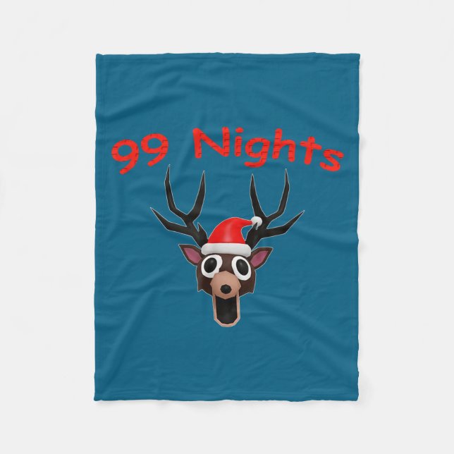 99 Nätter Julhjort Gamer Fan Merch  Fleecefilt (Framsidan)