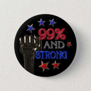 99% och stark protestpinback knäppas knapp